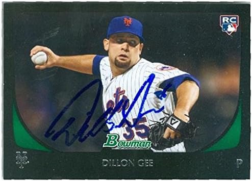 Sports Memorabilia Autograph Warehouse 246821 Dillon Gee Autographed Baseball Card - New York Mets 2011 Topps Bowman - No. 212 Rookie