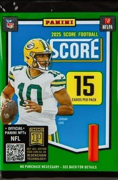 2025 Score Football Trading Cards15 Cards Per Pack (6PACK) Total 90 CardsDynamic InsertsAutographs and Much More.