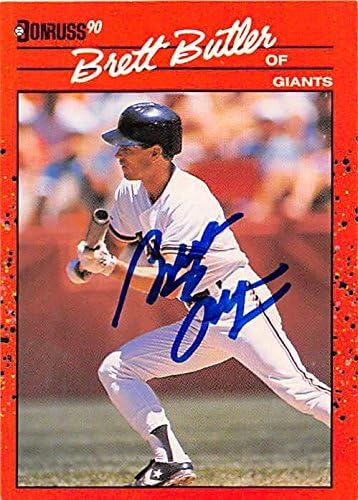 Sports Memorabilia Autograph Warehouse 246071 Brett Butler Autographed Baseball Card - San Francisco Giants 1990 Donruss - No. 249