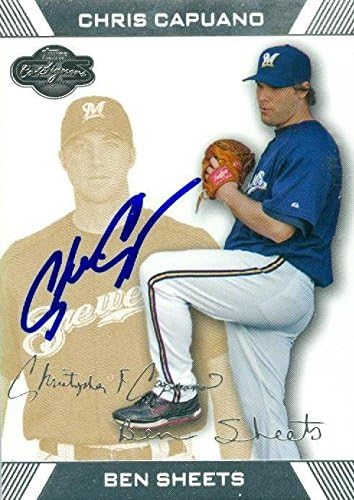 Autograph Warehouse 302204 2008 Chris Capuano Autographed No.7 Baseball Card - Milwaukee Brewers