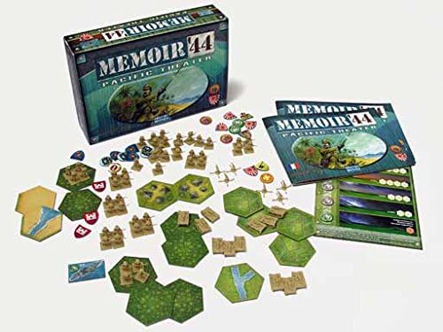 Asmodee Memoir '44 Pacific Theatre Board Game Expansion - Unleash New Frontiers of World War II Battles Strategy Game for Kids &amp Adults Ages 8+ 2 Players 30-60 Minute Playtime