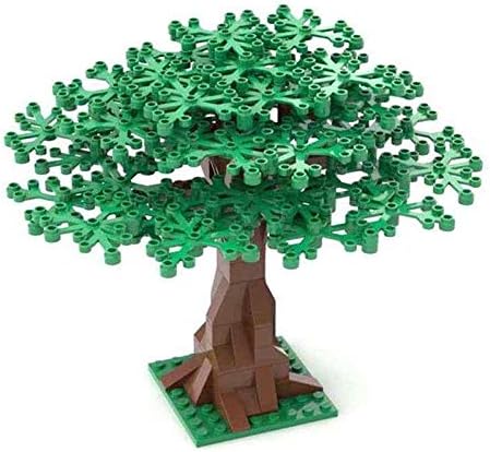 General Jim's 6.5 Inch Large Green Landscape Trees Building Bricks City &amp Diorama Scenery Set of 2 Compatible with Major Brands GJ-LGT2