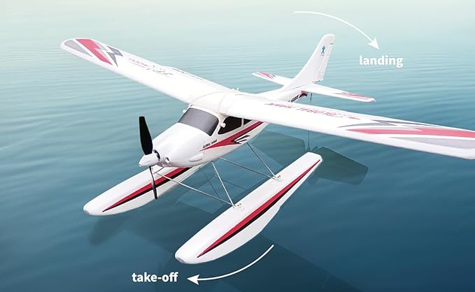 Global Hawk 2.4 GHz 1.2m RC Seaplane Smart Trainer Airplane- 4 Channel Remote RTF- Lithium Battery and Optional Floats Included