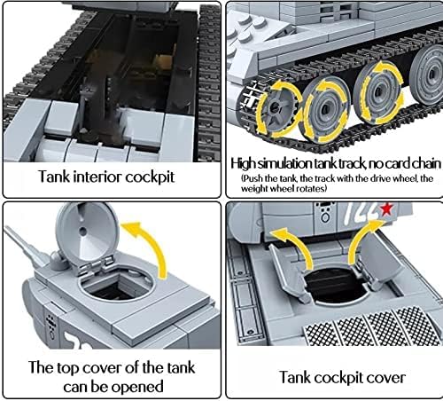 General Jim's Military Themed WW2 Building Blocks Tank Sets for World War 2 Brick Building Enthusiats (BT-7 Tank)