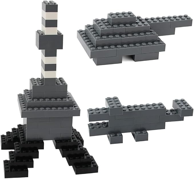 500 Piece Dark Gray Bricks Bulk Gray 2x4 Building Bricks Flat Compatible with Lego Parts and Pieces: 2x4 Dark Grey Bricks(Color: Dark Gray)
