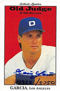 Sports Memorabilia Autograph Warehouse 249475 Karim Garcia Autographed Baseball Card - Los Angeles Dodgers 1995 Signature Rookies Old Judge - No. 14
