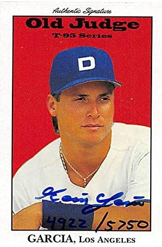 Sports Memorabilia Autograph Warehouse 249475 Karim Garcia Autographed Baseball Card - Los Angeles Dodgers 1995 Signature Rookies Old Judge - No. 14