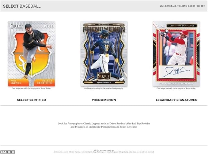 2025 Panini Select Baseball Hobby Trading Card Box (3 Autograph or Memorabilia Cards Per Box)