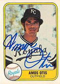 Sports Memorabilia Autograph Warehouse 302026 1981 Fleer Amos Otis Autographed No.32 Baseball Card - Kansas City Royals