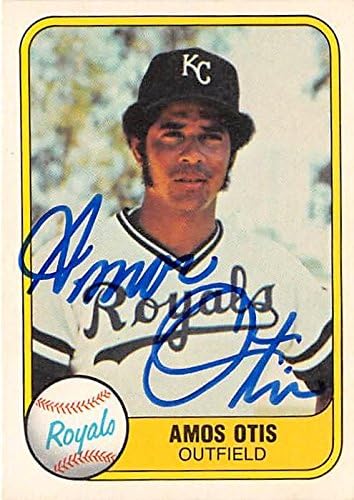 Sports Memorabilia Autograph Warehouse 302026 1981 Fleer Amos Otis Autographed No.32 Baseball Card - Kansas City Royals