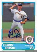 Sports Memorabilia Autograph Warehouse 248137 Chris Bosio Autographed Baseball Card - Milwaukee Brewers 1988 Score - No. 4 Young Superstars