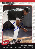 Autograph Warehouse 247836 Delvin James Autographed Baseball Card - Tampa Rays 2001 Donruss The Rookies - No. R29