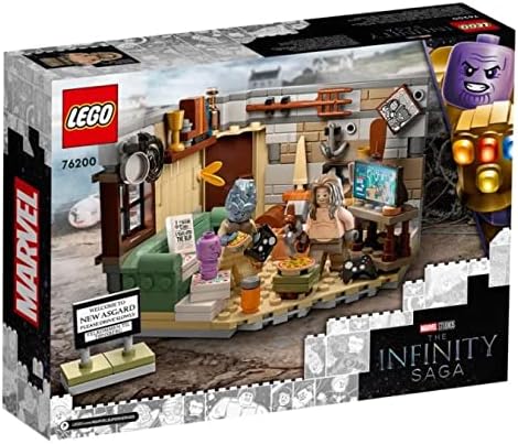 Lego Marvel Studios 76200 The Infinity Saga: Bro Thor's New Asgard + Thanos Keychain Exclusive Bundle