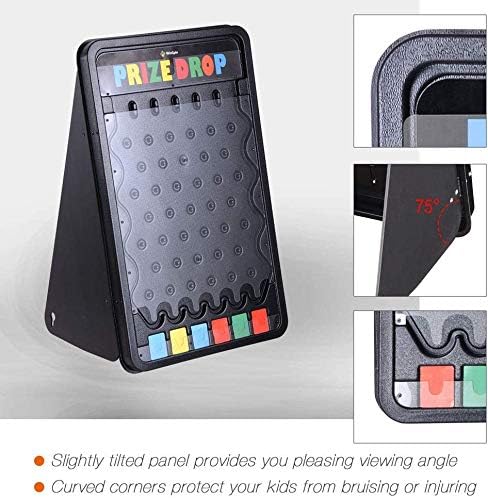 ZeHuoGe 30 Prize Drop Boards Disk Game Foldable Stand Customizable 6 Slots with 10 Pucks for Carnival Tradeshow Party