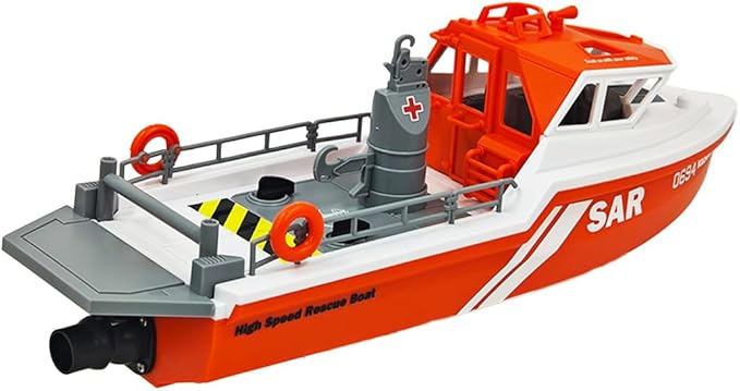 New TX694 RC Boat for Pools Lakes - 1/32 2.4 GHz Rescue Boats Brushless Motor Remote Controlled Boats Model for Adults (RTR Version)
