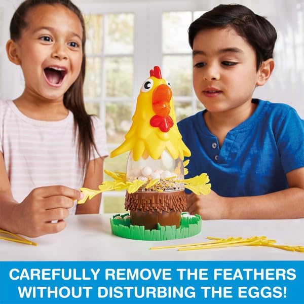 Game Zone Pluck It - Interactive Chicken Game for 2-4 Players Ages 4+ - Develops Hand-Eye Coordination and Strategic Thinking Skills!