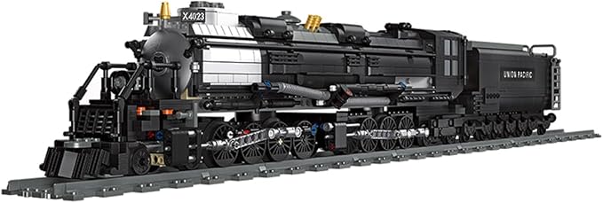 Big Boy Steam Train Model Kit BIGBOY Locomotive Train Building Blocks Set with Train Tracks Display Set for Teenagers and Adults (1608 Pieces)