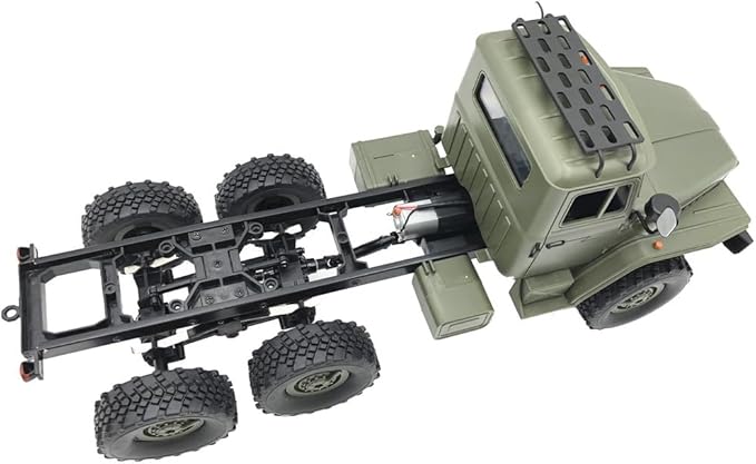 1/16 Scale RC Truck B-36 4-Channel Full-Proportional Military Remote Control Truck Car Model with Two Batteries and LED Headlights RC Gift for Army Vehilcles Lovers (Green)