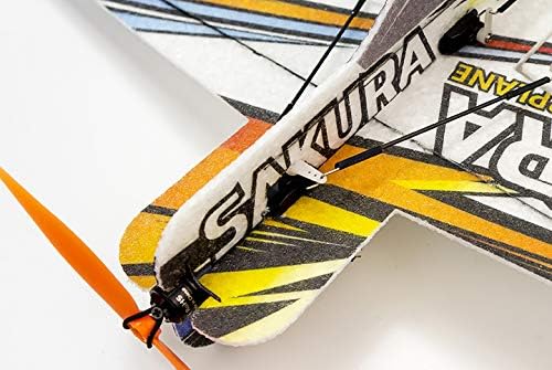 Viloga Upgrade 3D EPP Plane Sakura Aerobatic Flying Airplane 420mm Durable Foam RC Plane Kit to Build for Adults (KIT+Motor+ESC+Servo+Mini 4CH RX(Frsky-D16) EPP Sakura Not Including Radio Control)