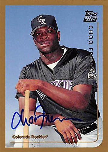 Sports Memorabilia Autograph Warehouse 291334 1999 Choo Freeman Autographed No.T53 Baseball Card - Colorado Rockies FT