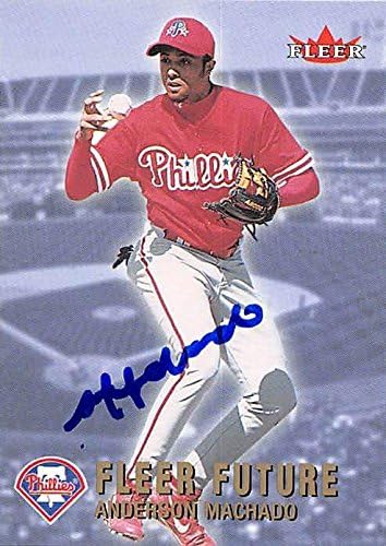 Sports Memorabilia Autograph Warehouse 244757 Anderson Machado Autographed Baseball Card - Philadelphia Phillies FT 2002 Fleer Future - No. 506