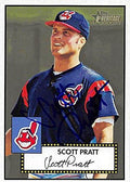Sports Memorabilia Autograph Warehouse 244516 Scott Pratt Autographed Baseball Card - Cleveland Indians FT 2001 Topps Heritage - No. 93 Rookie