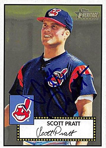 Sports Memorabilia Autograph Warehouse 244516 Scott Pratt Autographed Baseball Card - Cleveland Indians FT 2001 Topps Heritage - No. 93 Rookie