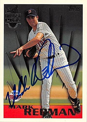 Autograph Warehouse 246399 Mark Redman Autographed Baseball Card 1996 Topps Draft Pick No. 14 - Minnesota Twins
