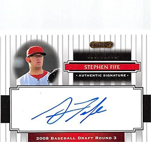 Sports Memorabilia Autograph Warehouse 291380 2008 Razor Stephen Fife Autographed No.134 Baseball Card
