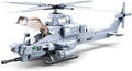 General Jim’s AH-1Z Viper Attack Helicopter Building Set – 482 Pieces Highly Detailed Military Aircraft Model with Dual Cockpit and Rotating Cannon