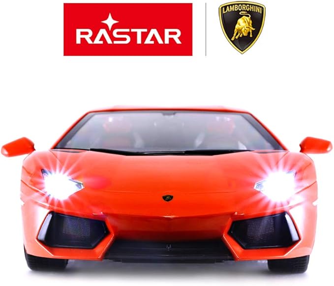 RASTAR RC Car 1:14 Lamborghini Aventador LP700-4 Remote Control Car for Boys 8-12 Working Lights - Orange 2.4GHz RC Lamborghini Toy Car