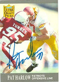 Sports Memorabilia Autograph Warehouse 301730 1991 Fleer Ultra Pat Harlow Autographed No.285 Football Card - USC Trojans New England Patriots
