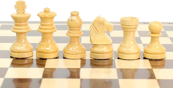 House of Chess - 8 Inch Wooden Magnetic Folding Travel Chess Set - Board with Algebraic Notation + 2 Extra Pawns &amp 2 Extra Queens- Handmade (Ringy Rosewood)