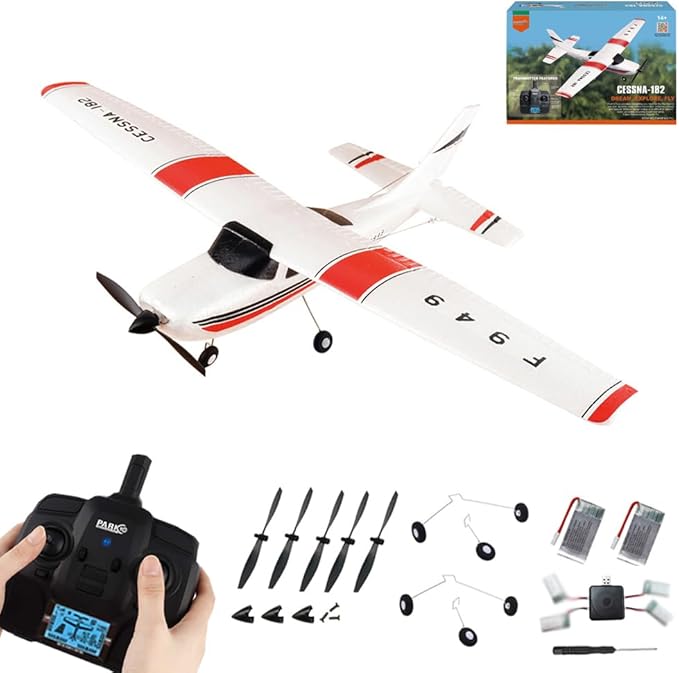 F949 RC Plane 3CH 2.4Ghz Remote Control Airplane EPP 3D6G RTF RC Airplane for Beginners Easy to Fly RC Glider with 2 Batteries Propellers Landing Gear (2BSL)