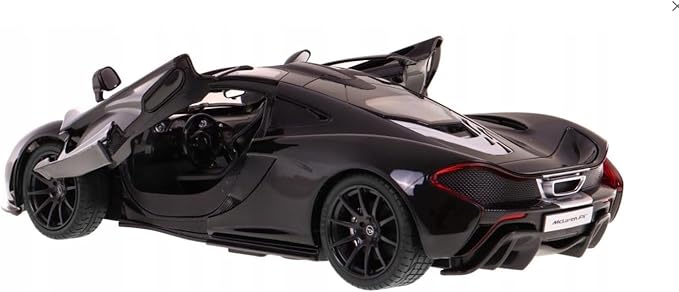 PowerTRC Officially Licensed McLaren P1 1:14 Scale Model Supercar with Functional Lights | Realistic Open Doors &amp Push Button Features | Sleek Black Design