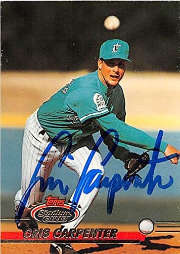 Autograph Warehouse 248290 CRIS Carpenter Autographed Baseball Card - Florida Marlins 1993 Topps Stadium Club - No. 706
