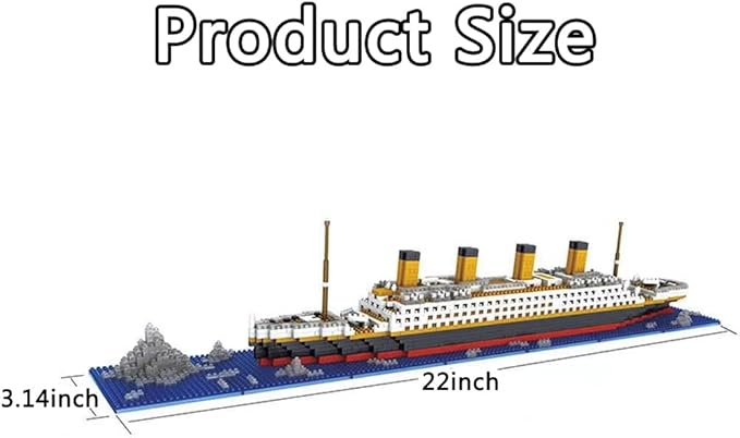Titanic Ship Model Building Block Set 3D Puzzle Sets DIY Educational ToysMini Bricks Toy Micro Blocks Ideal Gift for Kids &amp Adults 1860PCS