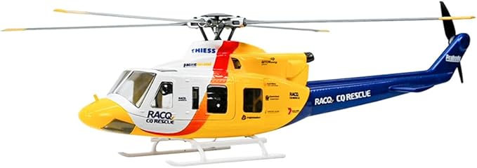 FLYWING BELL-412 470-Class RC Military Helicopter 2.4G 6CH GPS Positioning &amp Auto-Return 3D Flight &amp 4 Modes Quick Detachable Propellers RTF Version for Adults &amp Advanced Enthusiasts