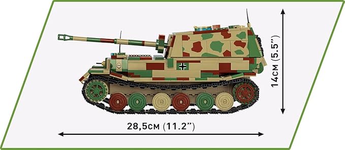 COBI Historical Collection WWII Panzerjager Tiger (P) Elefant Tank Building Set 1252 Pieces