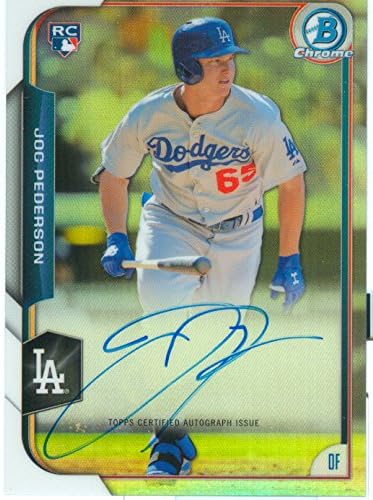 2015 Bowman Chrome Refractor Authentic Joc Pederson Rookie Autograph Card