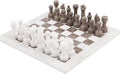 Radicaln Marble Chess Set 15 Inches Handmade White and Grey Oceanic Classic Board Games for Adults Luxury Marble Chess Board &amp Chess Pieces