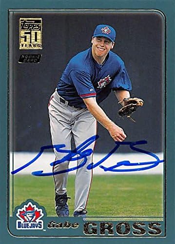 Sports Memorabilia Autograph Warehouse 343785 Gabe Gross Autographed Baseball Card - Toronto Blue Jays FT 2002 Topps No. T262