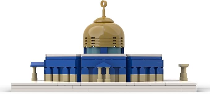 sterope Dome of The Rock Building Blocks Set Islamic Architectural Model Bricks Toys for Kids Muslim Gifts for Kids AdultEducational Toy Building Set for Kids Eid al Fitr Gift