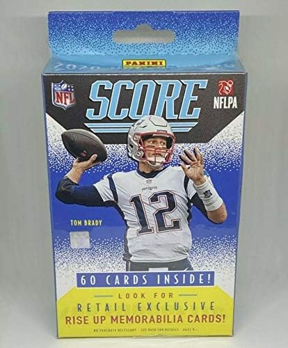 2020 Panini Score NFL Football Sealed Retail Hanger Box 60 Ct with 18 Inserts 4 Exclusive Purple Parallels. Look for EXCLUSIVE Tom Brady Tribute Cards. Look for Joe Burrow and Tua Tagovailoa Rookies.