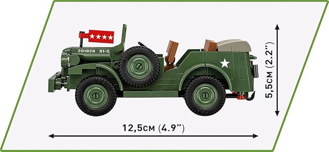 COBI Historical Collection WWII Dodge WC-56 Command Car Building Set 208 Pieces