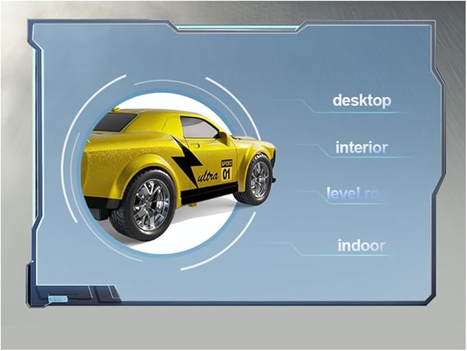 RC Alloy Racing Car 1/43 Scale 2.4G 5CH Mini Drift Car with ulti-Light System Dual-Speed Modes APP Control