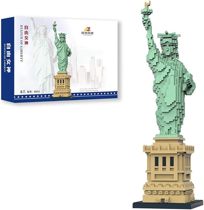ENHANA Lady Liberty Micro Mini Blocks Statue of Liberty Micro Block Building Set Famous Architectural Model Toys Gifts for Kid and Adult 2810PCS