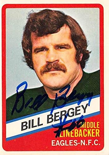 Autograph Warehouse 302524 1976 Topps Wonder Bill Bergey Autographed No.17 Football Card - Philadelphia Eagles