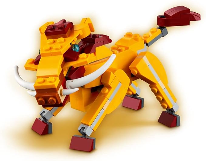 LEGO Creator 3in1 Wild Lion 31112 3in1 Toy Building Kit Featuring Animal Toys for Kids New 2021 (224 Pieces)