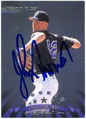 Sports Memorabilia Autograph Warehouse 40702 John Thomson Autographed Baseball Card - Colorado Rockies 1998 Donruss - No. 184